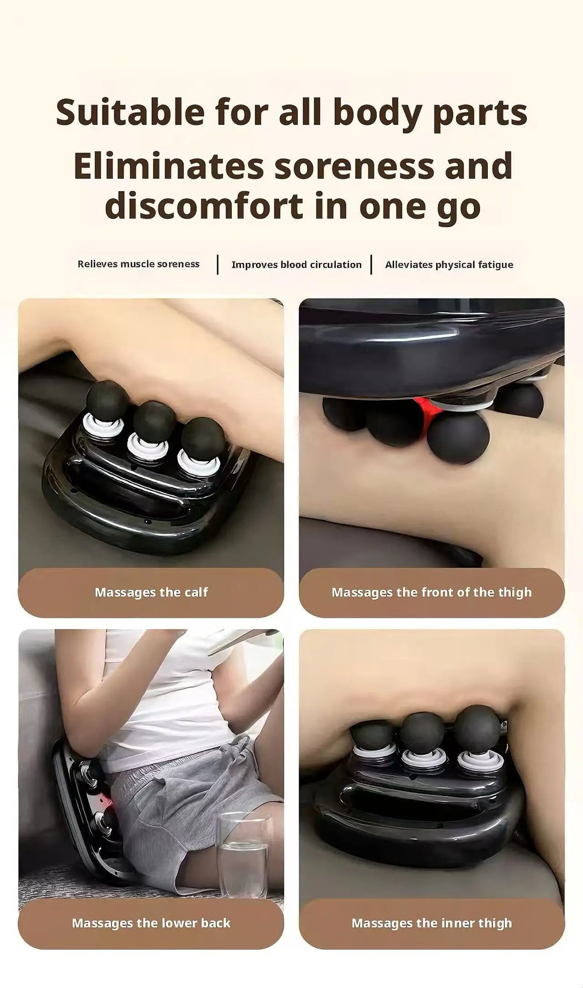 Pistolet de Massage Portable 6 Têtes – Détente Musculaire à la Maison