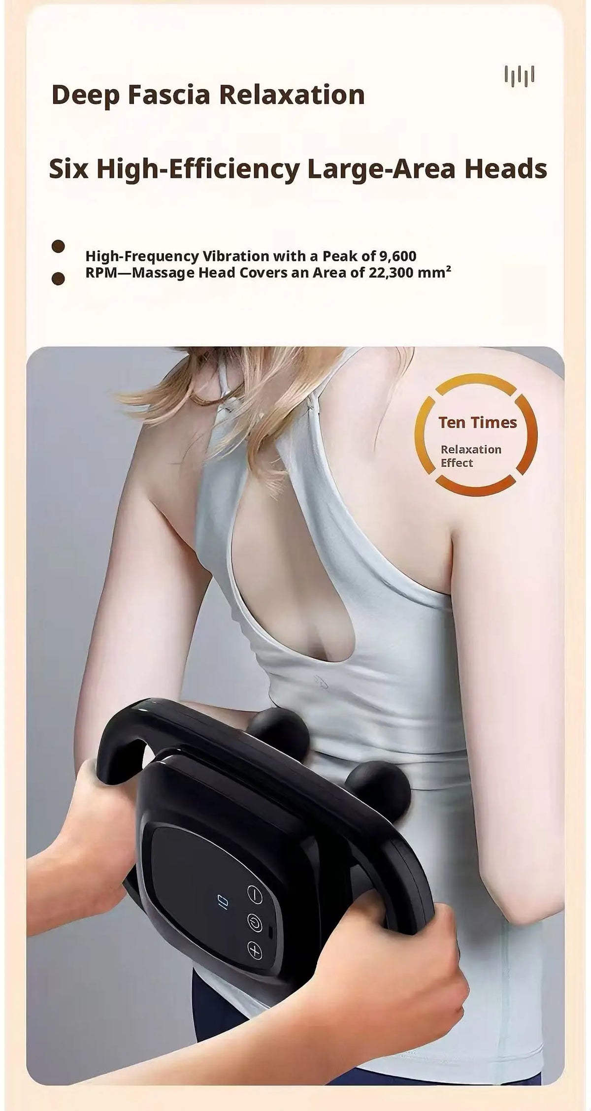 Pistolet de Massage Portable 6 Têtes – Détente Musculaire à la Maison