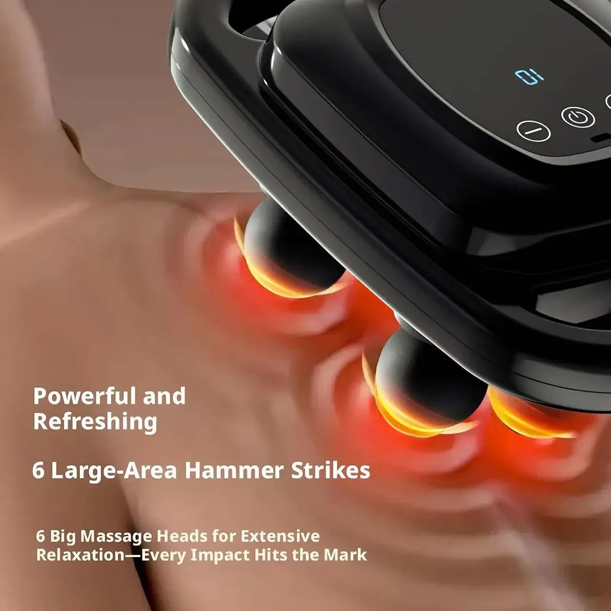Pistolet de Massage Portable 6 Têtes – Détente Musculaire à la Maison
